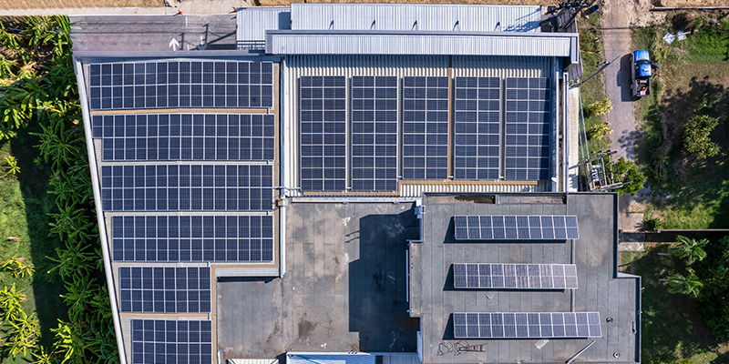 Commercial solar installation