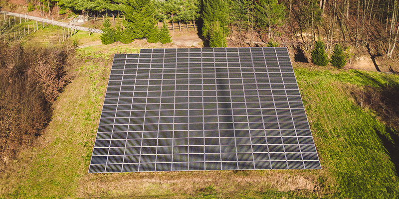 Ground-mount commercial solar installation